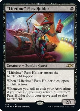Image for "Lifetime" Pass Holder (Galaxy Foil) (365) (Unfinity) - Magic: The Gathering