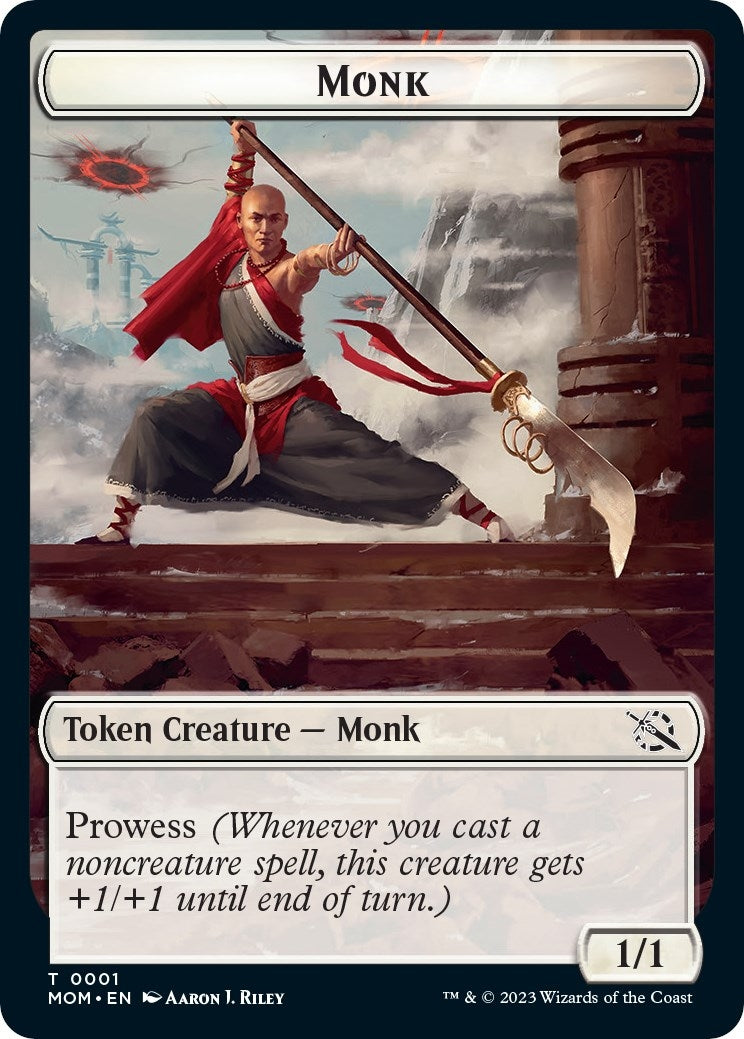Image for Monk // Spirit (0013) Double-Sided Token (1 // 13) (March of the Machine) - Magic: The Gathering