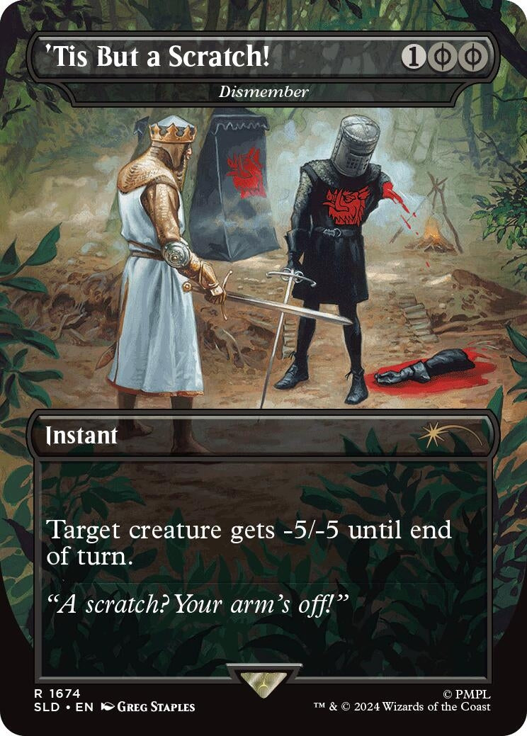 Image for 'Tis But a Scratch! - Dismember (1674) (Secret Lair Drop Series) - Magic: The Gathering